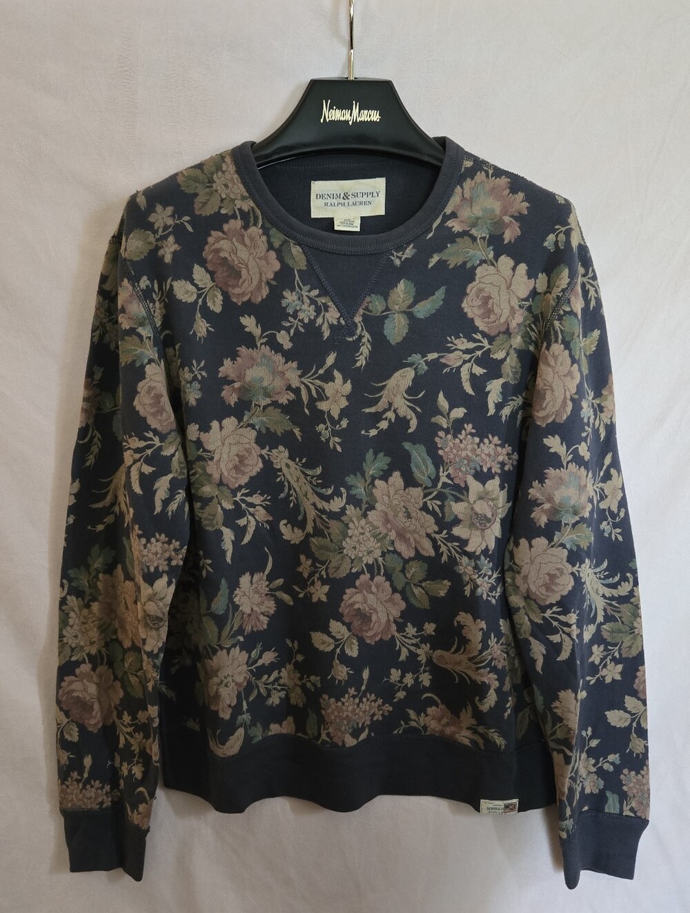 POLO RALPH LAUREN DENIM & SUPPLY VINTAGE FLORAL PRINT SWEATSHIRT * SZ.M